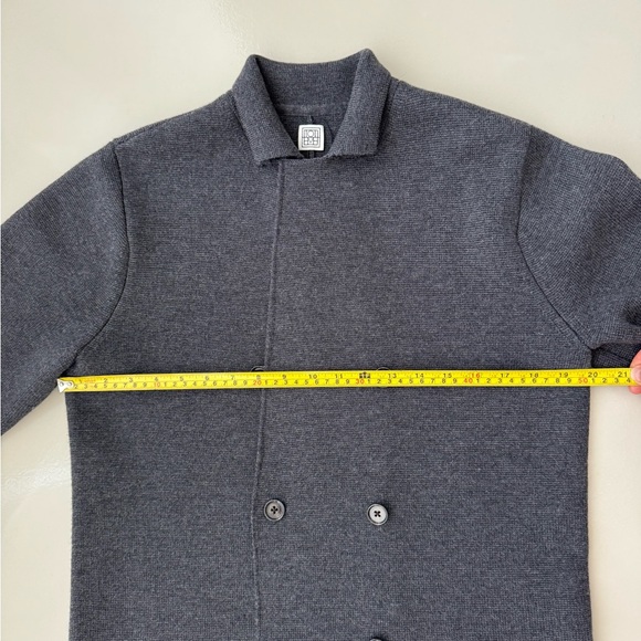 NWT Toteme Knitted wool blazer dark grey mélange Size XS - Picture 9 of 12